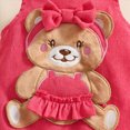 thumbnail image 5 of CAUYDY Preemie Girls Going Home Outfit Baby Girl Short Sleeve Bodysuit Set Newborn Fall Winter Clothes Infant Romper 0 3 6 9 Months 1T 2T Sizes 12-18 Months,Watermelon Red, 5 of 9
