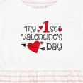 thumbnail image 4 of Inktastic My First Valentines Day Red Hearts and Arrow Girls Baby Dress, 4 of 5