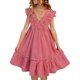 thumbnail image 1 of Vestido de Fiesta de Navidad de las Niñas Manga Corta Cuello en V Fina Correa de Hombro Vestido Superior para Niños Vestido de Navidad Niña para la Fiesta Diaria Casual, 1 of 7