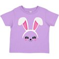 thumbnail image 3 of Inktastic Happy Easter Cute Pink Bunny Face Boys or Girls Toddler T-Shirt, 3 of 5