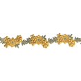 thumbnail image 1 of 1.75" Embroidered Floral Yellow with Silver Metallic by Yard, 1 of 3