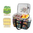 thumbnail image 2 of FORMRS Insulated Cooler Bag 24 Cans Capacity Soft Leakproof Lunch Box with Side Pockets, Orange Colorful Flowers, 2 of 7