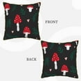 thumbnail image 3 of Kll Amanita Mushroom Decorative Throw Pillow Covers Velvet Soft For Couch Sofa Bedroom Living Room Outdoor -18"X18", 3 of 8