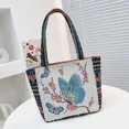 thumbnail image 4 of Bolsos de hombro de lona con patrón de bordado de moda, informales, de gran capacidad, para mujer, novedad de 2024, bolso cruzado versátil de gran oferta, 4 of 5