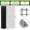 thumbnail image 3 of Royalbelle Black Hardware Cloth Chicken Wire Fence, Galvanized Steel Mesh, 3 of 7
