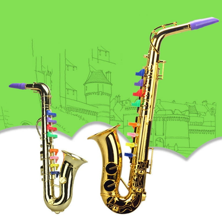 Saxophone Metal Keys Game Accessories Mini Simulation Toy Musical Instrument for Gifts 3 Years And Older Children Age A
