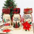 thumbnail image 3 of 1 pieza Nol Dcoratif Rouge Bouteille De Vin Couverture Linge Damier Sac Ameublement Pour Vacances Et Ambiance Familiale (estilo 3), 3 of 5