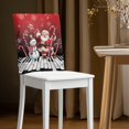thumbnail image 2 of TSOVTHRID Santa Claus Snowman Piano Print Chair Back Slipcovers Washable Chair Back Cover for Dining Room Stretchable Kitchen Chairs Cover for Holiday Festival Christmas Decor, Set of 1, 2 of 7