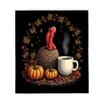 thumbnail image 2 of Cozy Autumn Flannel Blanket - Soft Warm and Durable with Pumpkin Pattern Perfect for Sofa Travel Bed and Chair, 2 of 5