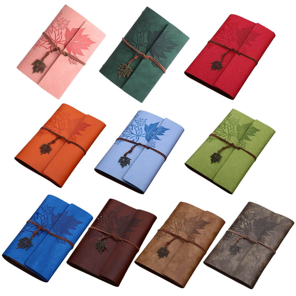 PU Leather Journal Notebook 160 Unlined Pages Refillable Vintage Sketchbook