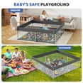 thumbnail image 4 of babyeap Foldable Baby Playpen,Playpens for Babies and Toddlers with Storage Bag,Indoor & Outdoor Baby Fence Play Pen Area,Dark Gray, 4 of 7