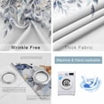 thumbnail image 4 of Blue Grey Christmas Blackout Curtains for Bedroom/Living Room, Thermal Insulated Kitchen Curtains, Xmas Botanical Eucalyptus Leaves Grommet Darkening Window Treatment Drapes 42"x63"x2, 4 of 8
