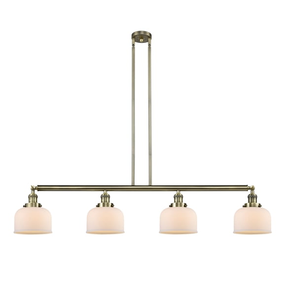 Innovations Lighting 214 Large Bell Bell 4 Light 53" Wide Commercial Linear Chandelier -