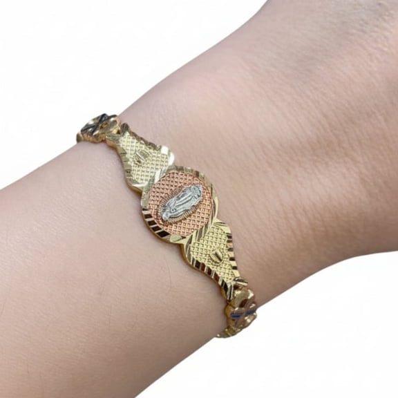 Guadalupe three color gold plated bracelet