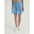 thumbnail image 2 of Floral High Waist Elastic Waist Tiered Mini Skirt, 2 of 5