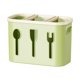thumbnail image 2 of Thickened Stainless Steel Chopstick Tube Commercial Milk Tea Store Bar Organizer Straw Tube Stick Bucket Knife And Fork Draining Cage, 2 of 6
