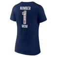 thumbnail image 3 of Women's Fanatics Navy New England Patriots Plus Size Mother's Day #1 Mom V-Neck T-Shirt, 3 of 3