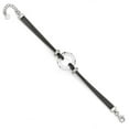 thumbnail image 3 of 925 Sterling Silver Textured Ruthenium plating Fancy Lobster Closure Blk Plated Crystal Bracelet With 1inch Ext. 6.5 Inc, 3 of 4