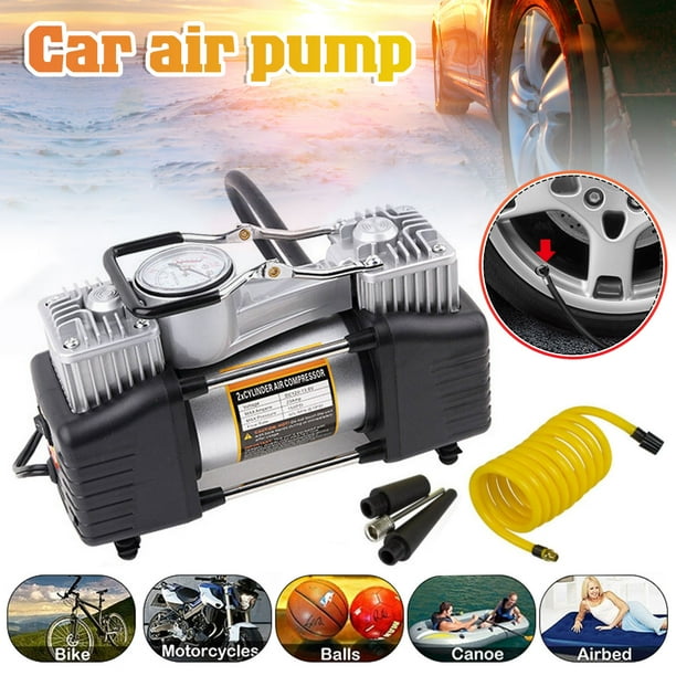 Heavy Duty 12V 150PSI Car RV Tyre Tire Inflator Pump 2x Cylinder Air