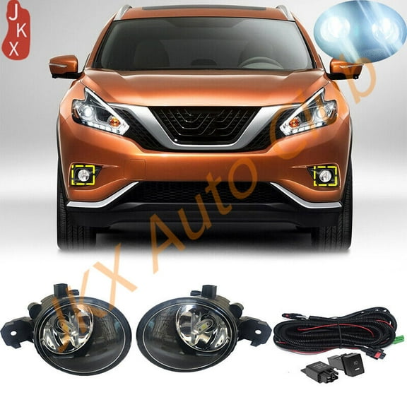 For Nissan Murano 2015 2016 2017 2PCS Front Bumper LED Fog Lights W/Wiring Kit e