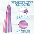 thumbnail image 3 of Uxcell Bike Streamers Colorful Bike Tassels Scooter Handlebar Streamers Bicycle Tassel Ribbon for Girls Bicycle Tricycle Handles Accessory (Purple/Red/Blue, Pack of 4), 3 of 6