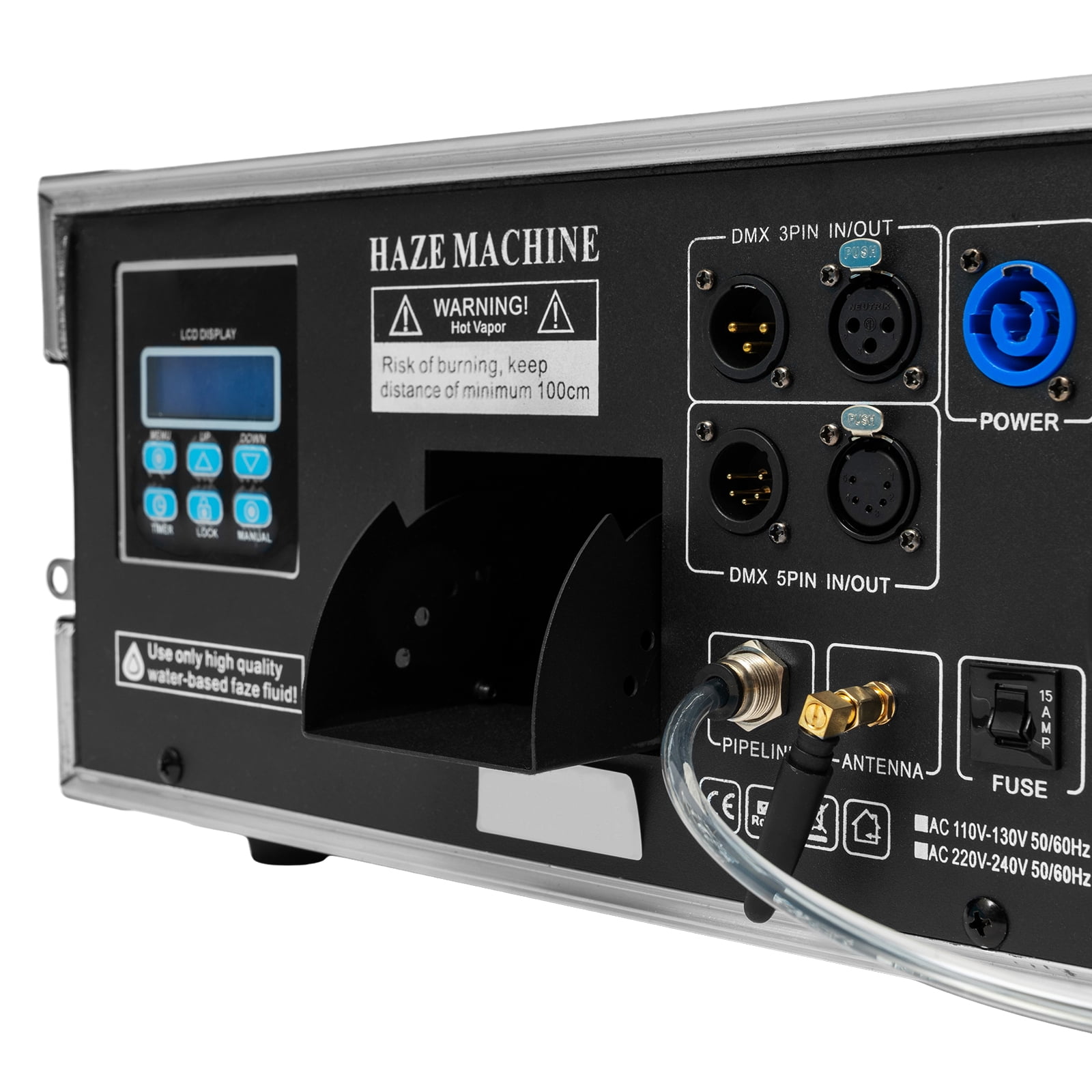 1500W Smoke Machine for Concerts and Performances, LCD Control, Adjustable Fog Volume, Anti-slip Feet for Stability