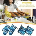 thumbnail image 5 of Sikiie Mountain Cottage In Snow Oven Mitts and Pot Holders, Silicone Oven Gloves, Heat Resistant Oven Mitts 4Pcs Set, 5 of 6