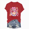 thumbnail image 5 of NOLDARES Halloween Shirts for Women Cute Ghost Shirt Graphic Tee Spooky Season Fall T Shirt Short Sleeve Tops(Red,XL), 5 of 7