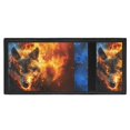 thumbnail image 4 of Uourmeti Fire Ice Wolf Print Trifold Card Wallet for Sports, Polyester Children's Wallet with Slim Foldable Coin Purse Organizer, 4 of 6