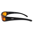 thumbnail image 4 of Global Vision Chicago Padded Motorcycle Safety Sunglasses For Men & Women Black Frame w/ Orange Lens & RX-ABLE, 4 of 8