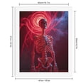 thumbnail image 2 of Paint by Numbers Kit for Adults, Skeleton Red Swirl Smoke Art Paint by Numbers, Easy Paint by Numbers Kit for Adults Beginner, DIY Adult Paint by Number Kits on Canvas, 12x16in Home Decor, 2 of 7