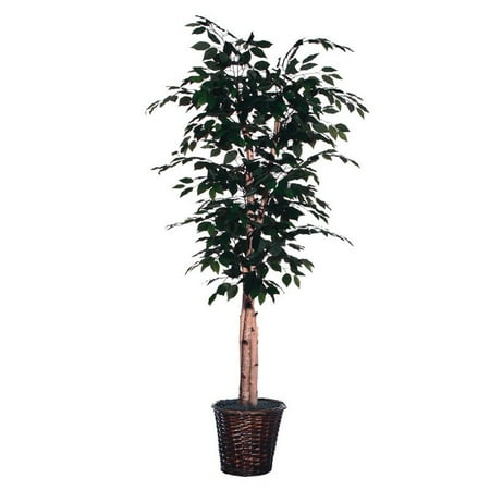 Vickerman 6' Artificial Paper Birch Deluxe Set in Rattan Basket