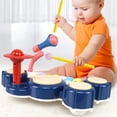 thumbnail image 4 of Juguetes Musicales Micrófono Y Órgano Electrónico Y Kit De Batería Colorido Multifuncional Educación Temprana Juguetes De Instrumentos Eléctricos Para Niños De 3 Años 3 En 1 Yuarrent FN002889-00, 4 of 6