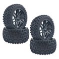 thumbnail image 3 of kusrkot 8Pcs Front Rear Tyre Set 12mm Hex for Wltoys 1:14 RC Truck Replacement Parts, 3 of 9