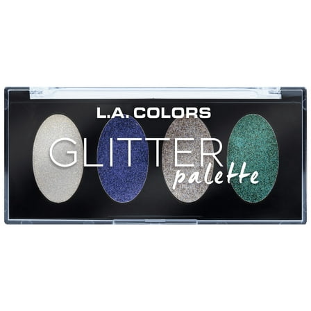 L.A. COLORS Eyeshadow Glitter Palette, Mysterious, 0.15 fl oz