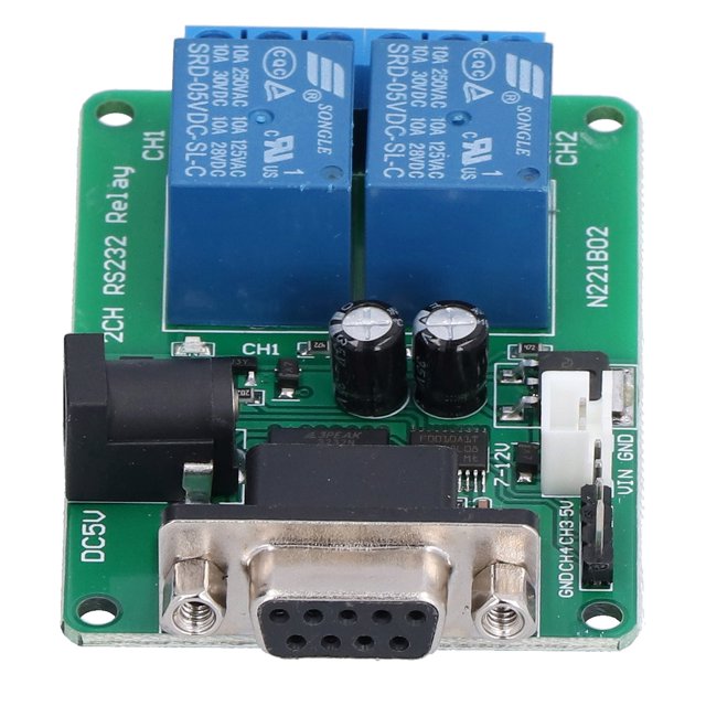 Tableros De Relés Controles Remotos, Antiinterferencias Fiable 9600kbps 2 Canales 8 Bits De Datos RS232 Tablero De Relés Para La Industria ANGGREK Relay Board Remote Control