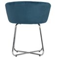 thumbnail image 4 of Pemberly Row Contemporary Metal Vanity Fabric Stool in Blue Finish, 4 of 13
