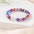 Colorful Imperial Stone Cross Beads Bracelet Graduation Gifts for