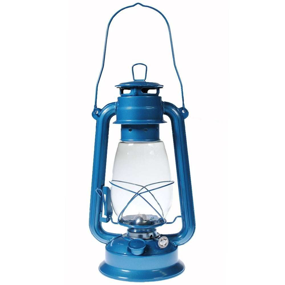 Hurricane Kerosene Oil Lantern Emergency Hanging Light Lamp BLUE 12