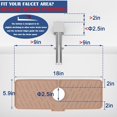 thumbnail image 2 of GHSDFBB Silicone Faucet Splash Guard, 18\u201dx5.9\u201d, Faucet Water Catcher Mat, Longer Silicone Sink Mat for Kitchen, Bathroom, Laundry Room, Sink Gadgets Kitchen Sink Accessories (Coffee), 2 of 7