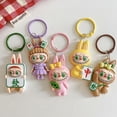 thumbnail image 2 of Lindo Año Nuevo Labubu llavero colgante dibujos animados moda divertido llavero exquisito Kawaii mochila decoración accesorios regalos, 2 of 5
