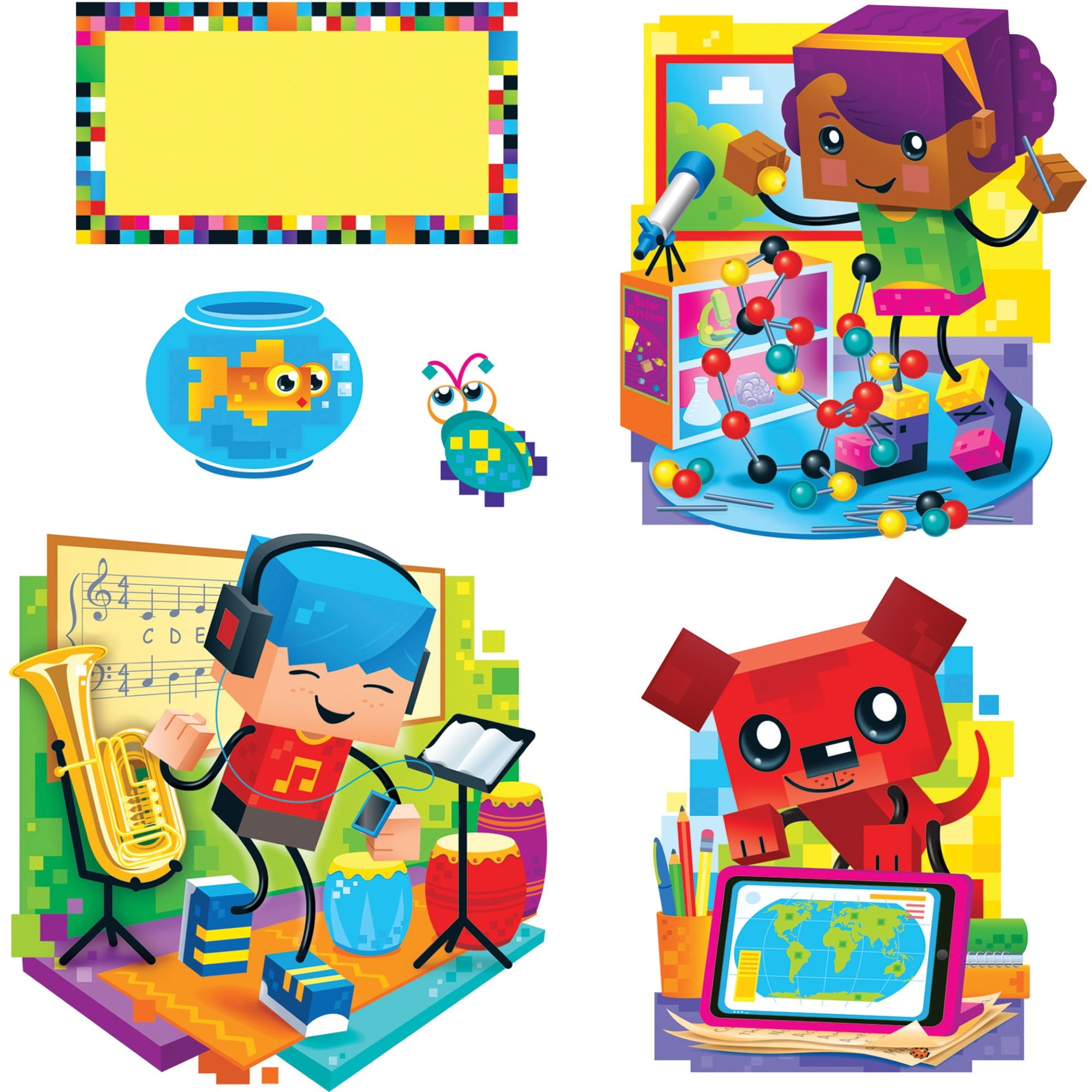 Trend, TEP8380, BlockStars! Bulletin Board Set, 23 / Set, Multicolor