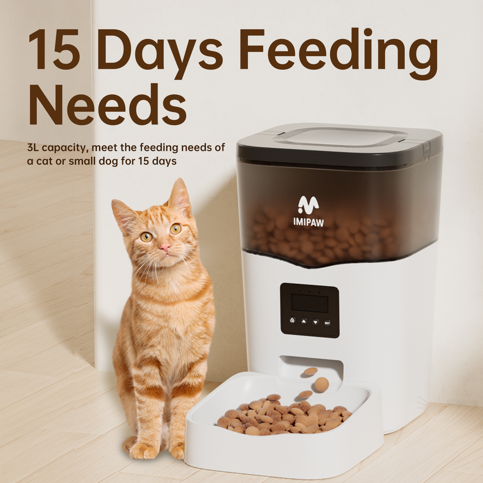 IMIPAW 3L Automatic Pet Feeder Timer Dispenser photo 4