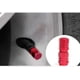 thumbnail image 3 of Tapa de válvula de neumático de aluminio, 4 piezas/juego, tapas de válvula de aire de vástago de rueda de neumático para automóvil, motocicleta, bicicleta (rojo), 3 of 5