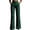 *Green, variant on Women's High Waist Flare Leg Striped Dress Pants with Pockets,Solid Color Casual Work Trousers Black,Women's Plus M