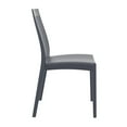 thumbnail image 4 of Luxury Commercial Living 35" Gray High Back Stackable Outdoor Patio Dining Chair, 4 of 7