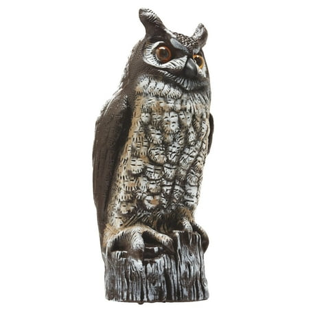 Natural Enemy Scarecrow Great Horned Owl Animal Repellent, 16in