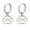 Silver Tone, variant on Dog Paw Charm Dangle Huggie Hoop Earrings for Women by Ginger Lyne 16mm Stainless Steel