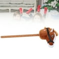 thumbnail image 1 of Plush Stick Horse,70cm Stick Horse Plush Handcrafted Hobby Horse on A Stick, 2 Sound Effect Plush Horse Stick Toy with  Neighing Sounds, Stick Hobby Horse Riding Toy, 1 of 7