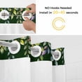 thumbnail image 2 of Colorful Leaf No Hooks Shower Curtain with Snap-in Liner Watercolor Leaves Pastoral Green Style Shower Curtains for Bathroom, Waterproof, Easy Install, Washable 36"x72", 2 of 9